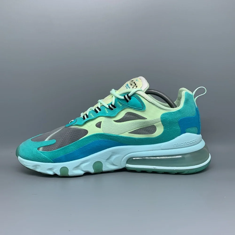 Nike Air Max 270 React Hyper Jade‎ Running Shoes AO4971-301 Men’s Sz 10.5